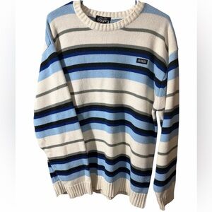 Vintage 90’s South Pole Blue and White Striped Sweater